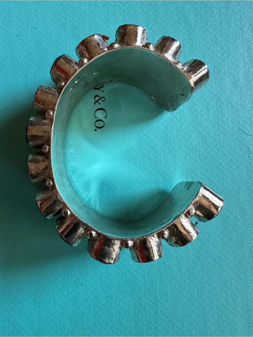 Vintage Raw Emerald Quartz Santa Fe Chunky Bracelet Wow
